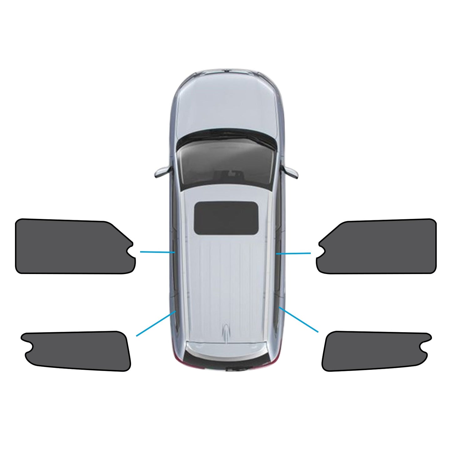 4x Car Window Shades Suitable for LDV G10 2014-Present Rear&Triangular.