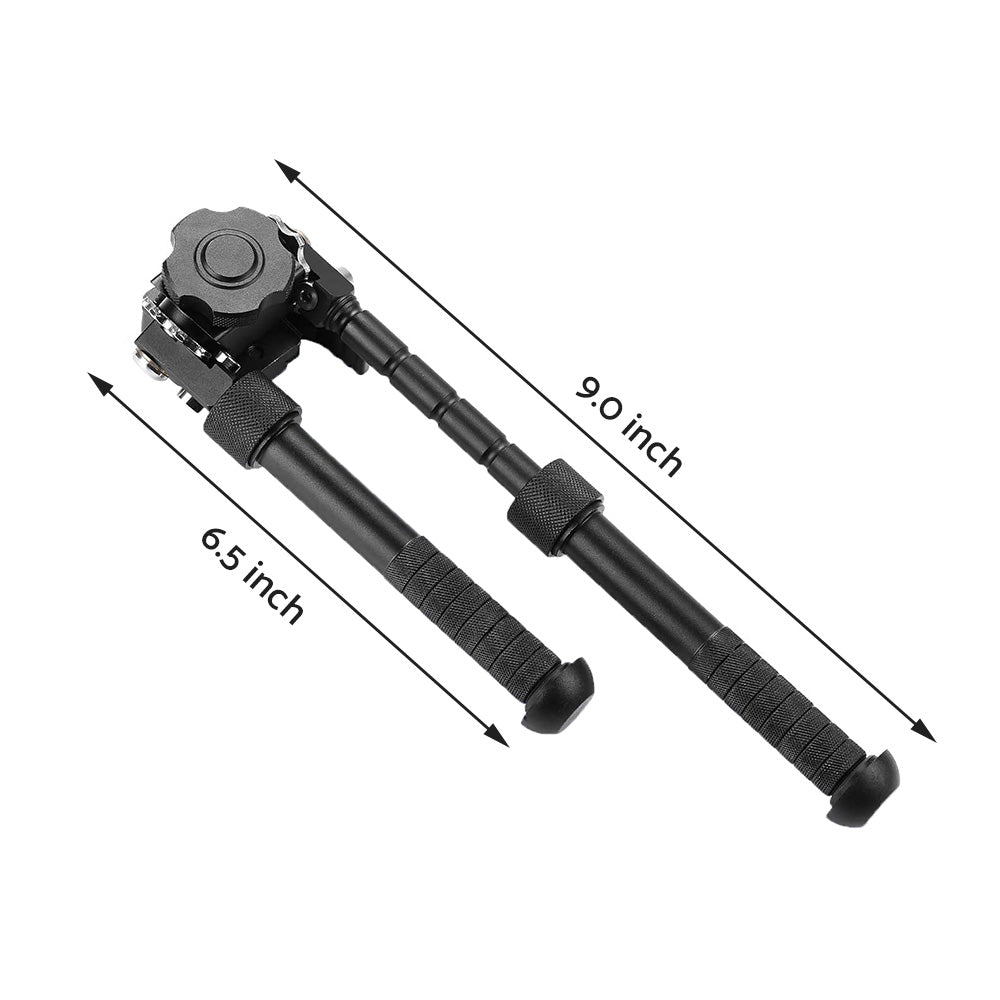 360 Angle Swivel QD Tactical 6. 5 to9  Rail Pistol Hunting Shooting Rifle Bipod Mount.