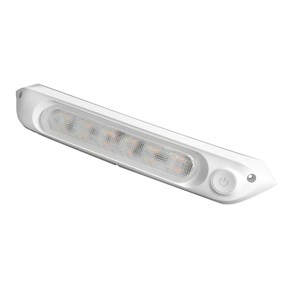 287MM DUAL LED BUG LIGHT 12/24V AWNING LIGHT AMBER/WHITE LIGHTS W/ SWITCH.