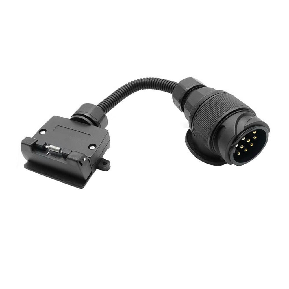 13 Pin Plug to 7 Pin Flat Socket Suitable For Trailer Caravan Wiring Connector.