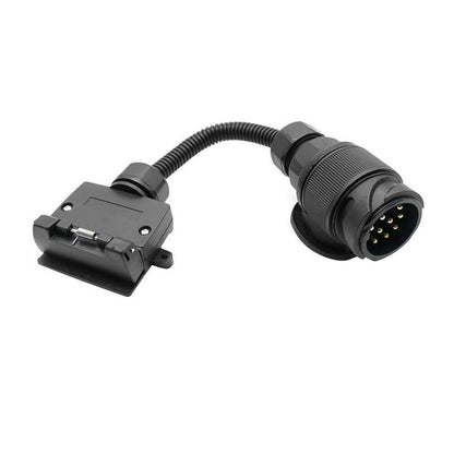 13 Pin Plug to 7 Pin Flat Socket Suitable For Trailer Caravan Wiring Connector.