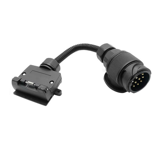 13 Pin Plug to 7 Pin Flat Socket Suitable For Trailer Caravan Wiring Connector.