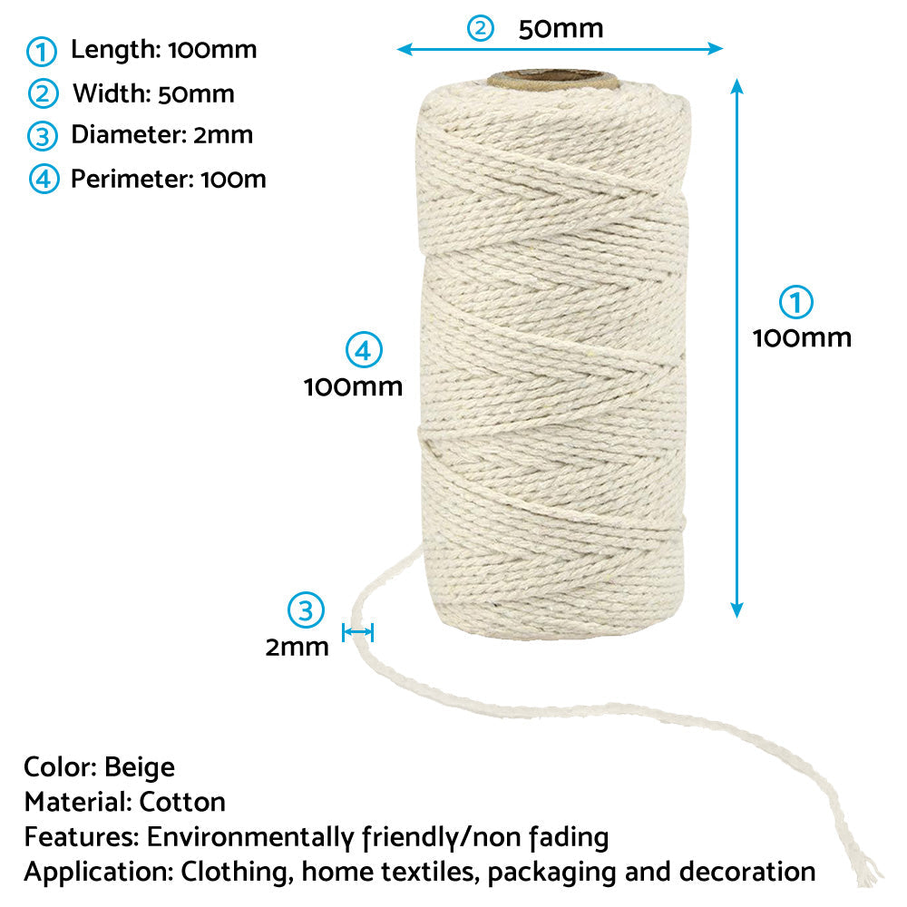 Cotton Twine Natural Jute Twine Packing Twines Bakers Twine Gift Wrapping Crafts.