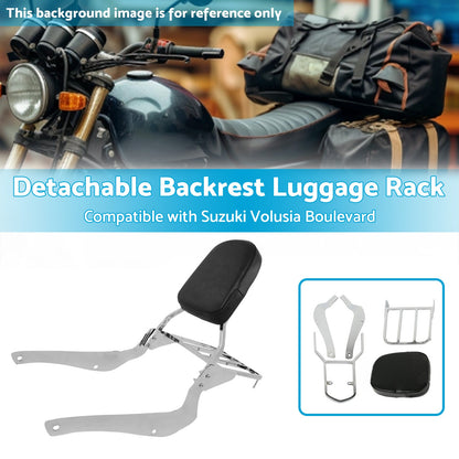 Backrest Sissy Bar W  Luggage Rack Suitable For Suzuki Boulevard C50 2005-2011.