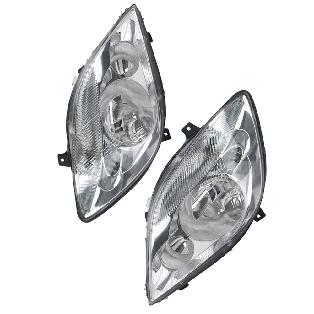 LH+RH Headlights 9-Pin No Fog Suitable for Mercedes-Benz Sprinter 2006–2013.