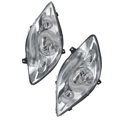 LH+RH Headlights 9-Pin No Fog Suitable for Mercedes-Benz Sprinter 2006–2013.