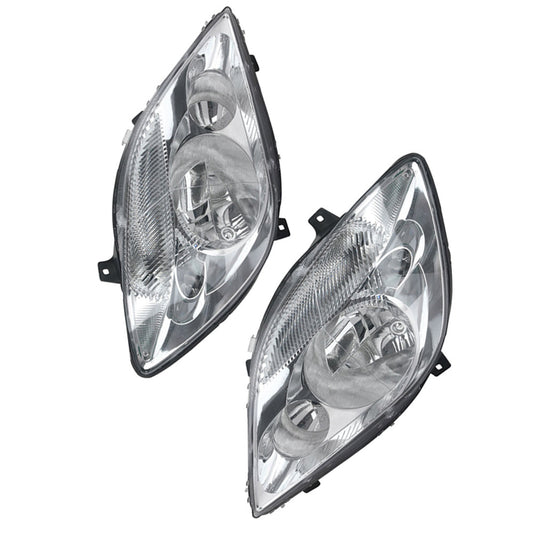 LH+RH Headlights 9-Pin No Fog Suitable for Mercedes-Benz Sprinter 2006–2013.
