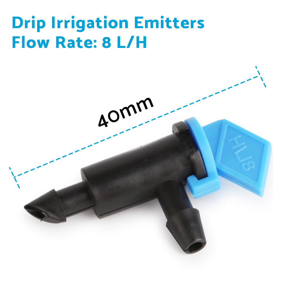 100PCS Drip Flag Emitter Flag Dripper for Garden Drip Irrigation Dropper 8L H.