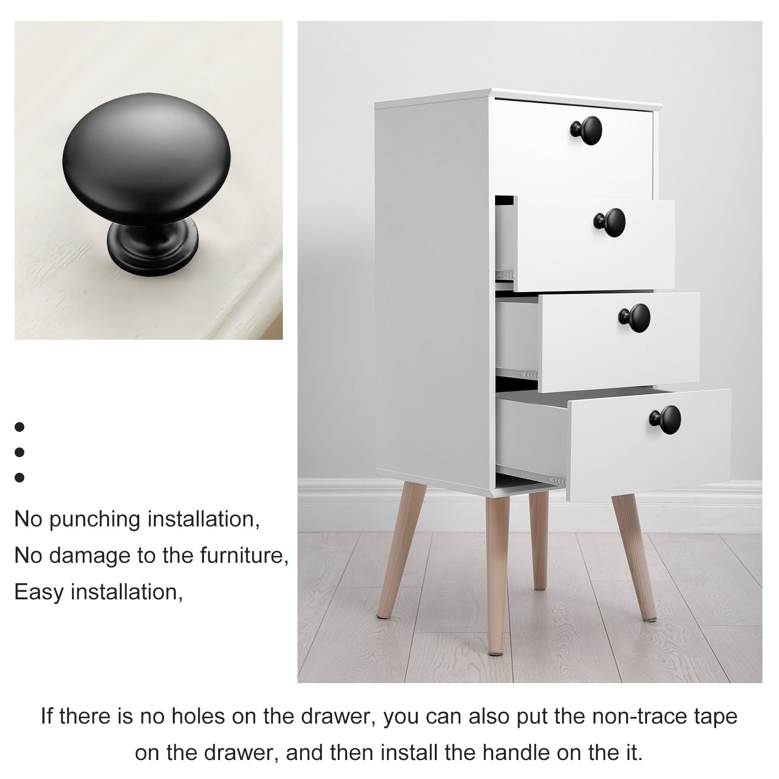 4PCS Set Kitchen Cabinet Knobs Drawer Knobs Drawer Handle for Dresser Drawers.