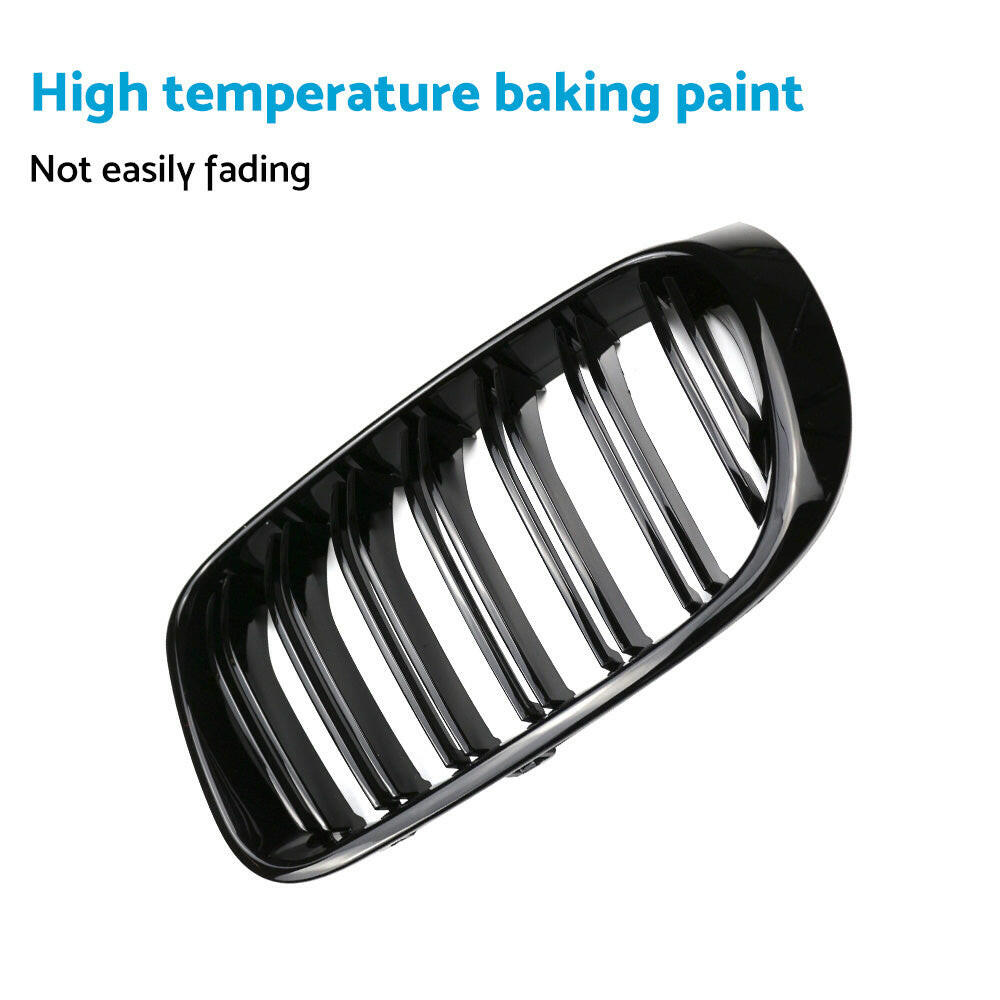 Front Bumper Kidney Grille Grill Suitable For BMW X3 F25 / X4 F26 2014-2017.