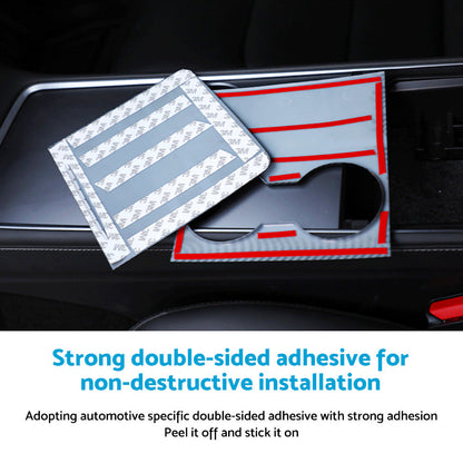 Carbon Fiber Style Center Control Panel Wrap Suitable for Tesla Model 3