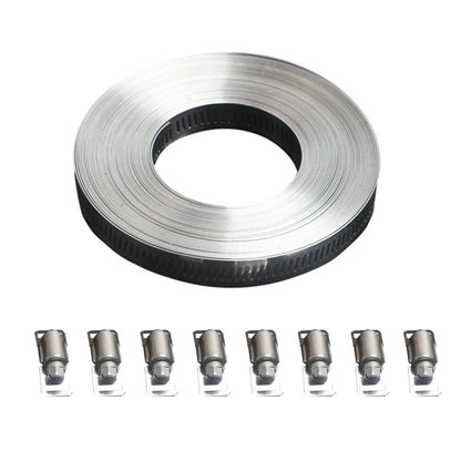 304 Stainless Steel Worm Clamp Hose Clamps with Fasteners Suitable For DIY Adjustable Use