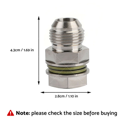 Turbo Oil Pan Sump Return Drain Adapter 315-04301-010 Fitting 10AN to M18x1. 5.