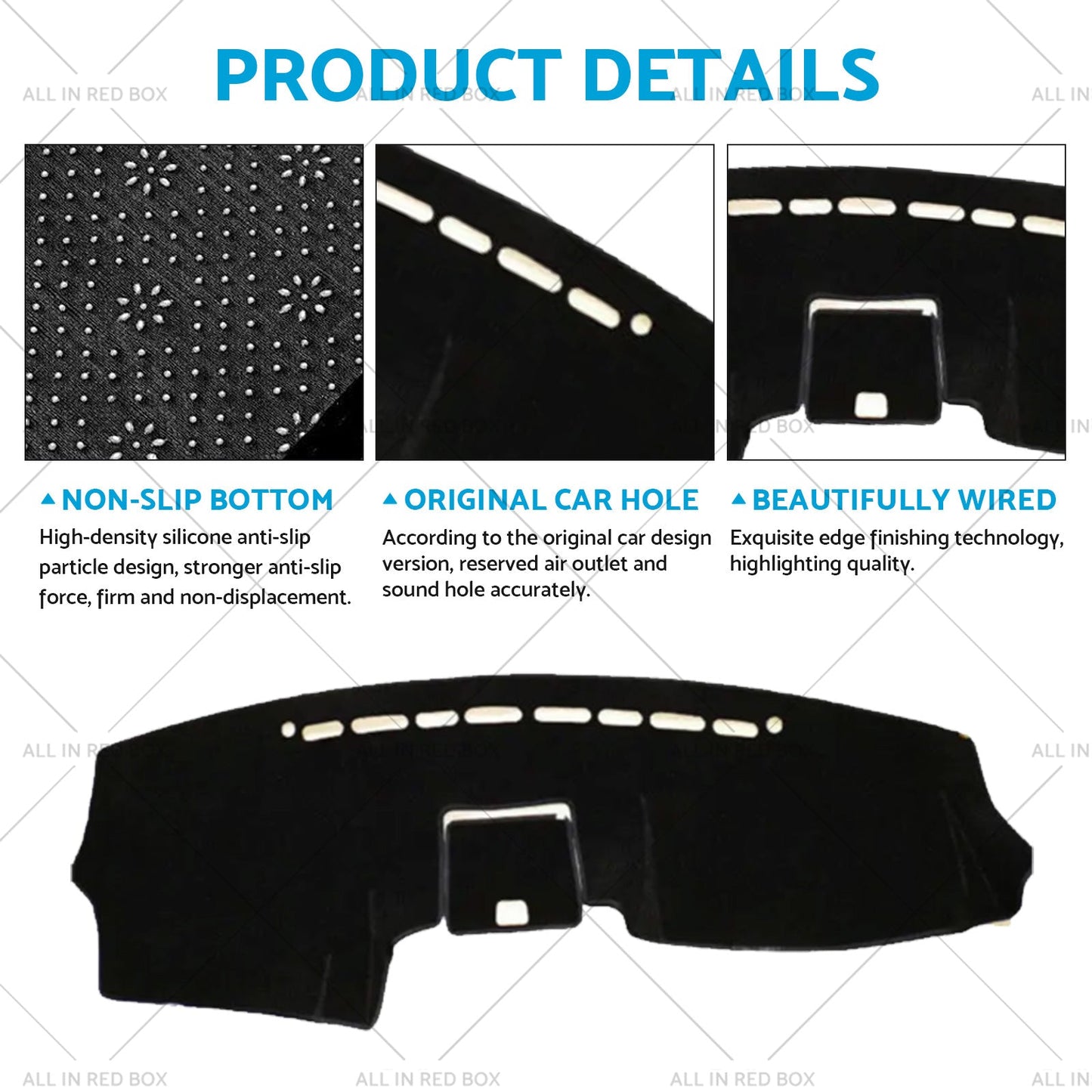 RHD Non-slip Dash Mat Suitable For Hyundai Santafe 2006-2012 Dashboard Cover.