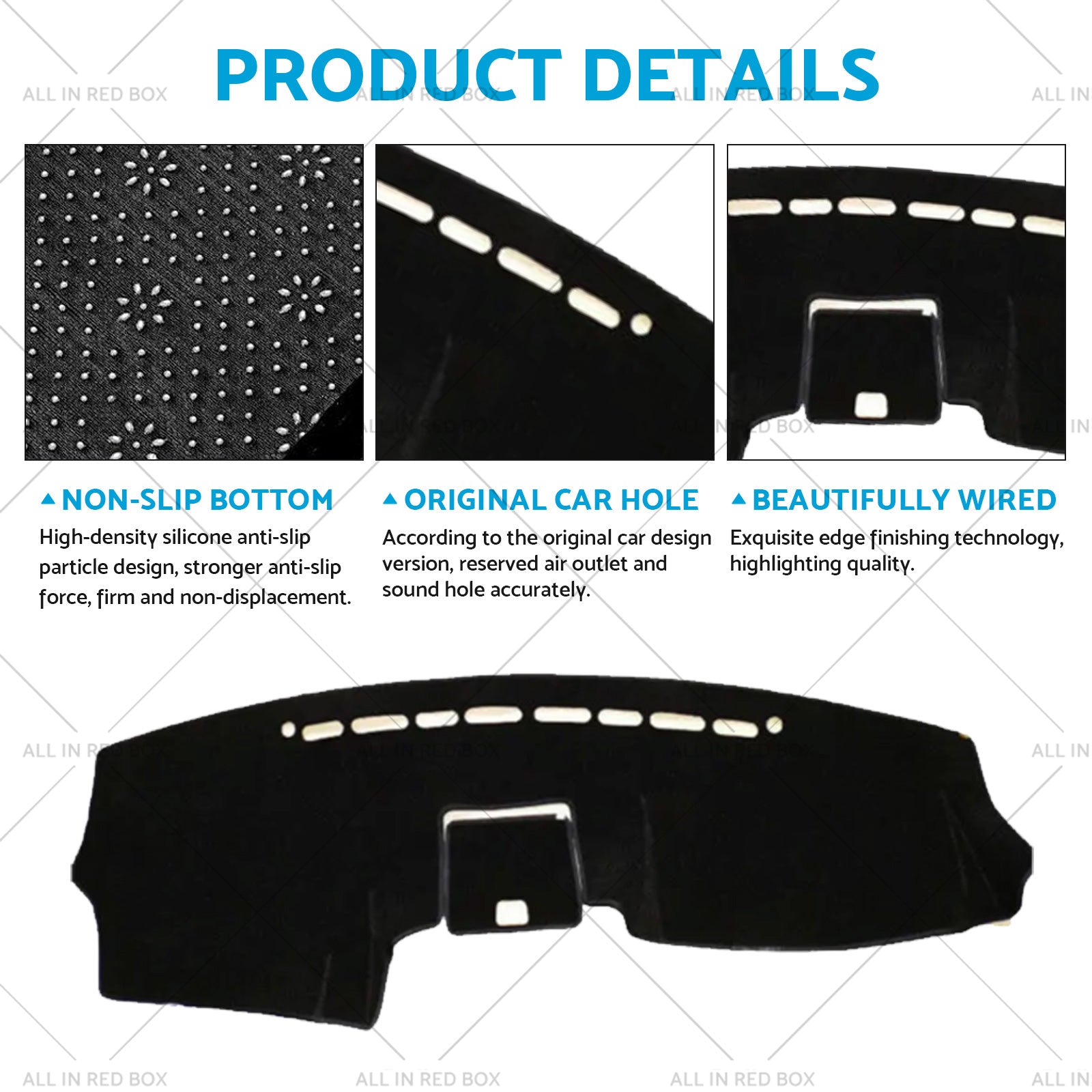 RHD Non-slip Dash Mat Suitable For Hyundai Santafe 2006-2012 Dashboard Cover.