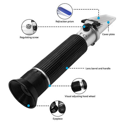 0-100percent Salinity Refractometer Meter Aquarium Sea Salt Water Tester for Aquarium.