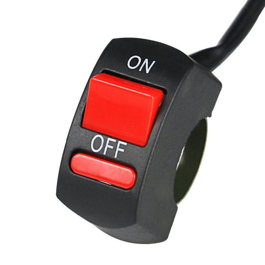 2x Universal Motorcycle ATV Bike Handlebar Light Switch ON/OFF Button Suitable For All Motorcycles & ATVs