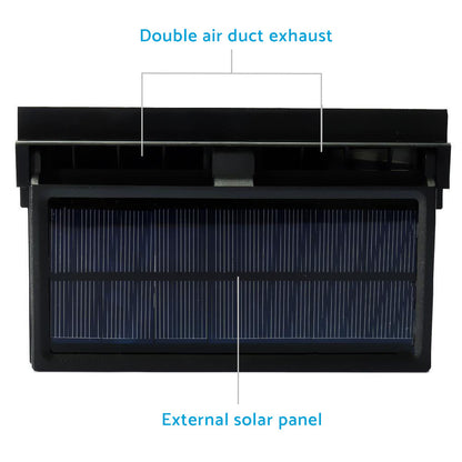 Solar Powered Car Cooling Fan Cooler Auto Window Air Vent Exhaust Ventilation.
