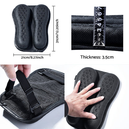 Foldable Passenger Motorcycle Gel Rear Seat Cushion with 3D Honeycomb Structure