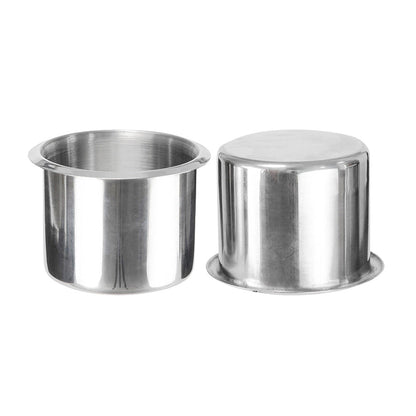 2x Stainless Steel Cup Drink Holder Suitable For Marine, Car, Truck, Camper, RV & Boat