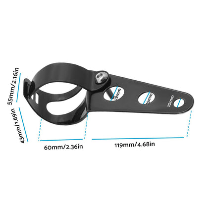 Black Twin Universal Headlight Dual Lamp Suitable For Motorcycle Street Fighter.