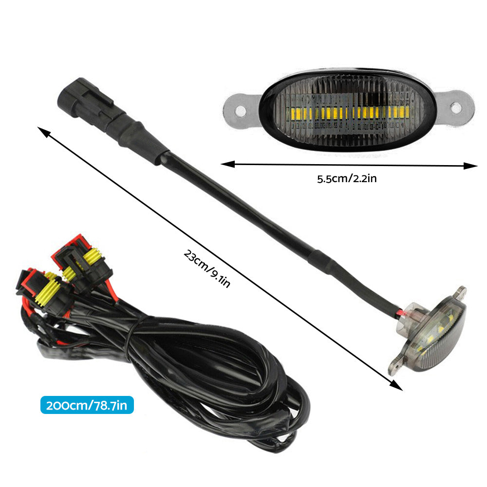 Front Grille Smoked Lens White LED Running Light Suitable For Raptor Style Grill 4x.