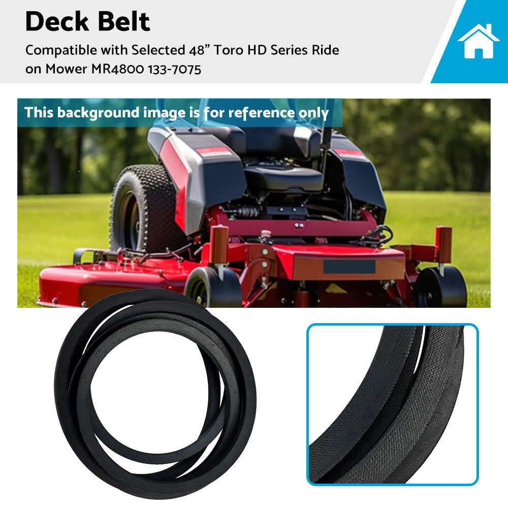 Deck Belt Suitable For Selected 48 inch  Toro HD Series Ride on Mower MR4800 133-7075.