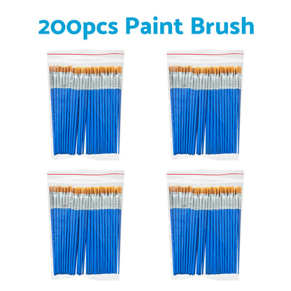 Flat Paint Brushes Set 50-200x Suitable for Detail Painting Craft Art