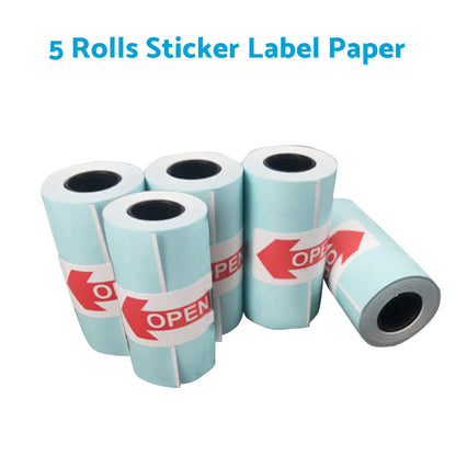 Mini Pocket Thermal Printer Suitable for Wireless Bluetooth Photo Paper Inkless