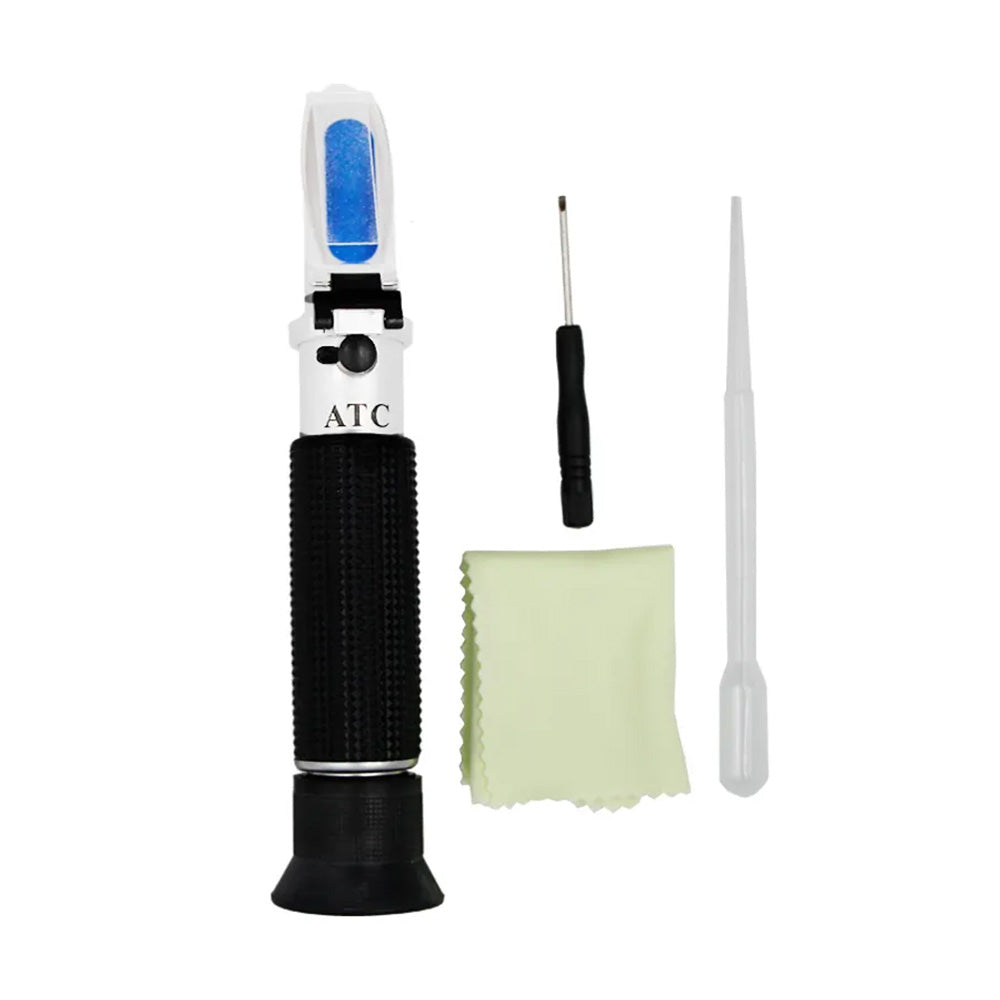ATC Alcohol Refractometer Liquor Volume Percent Tester 0-80percent Measuring Range.