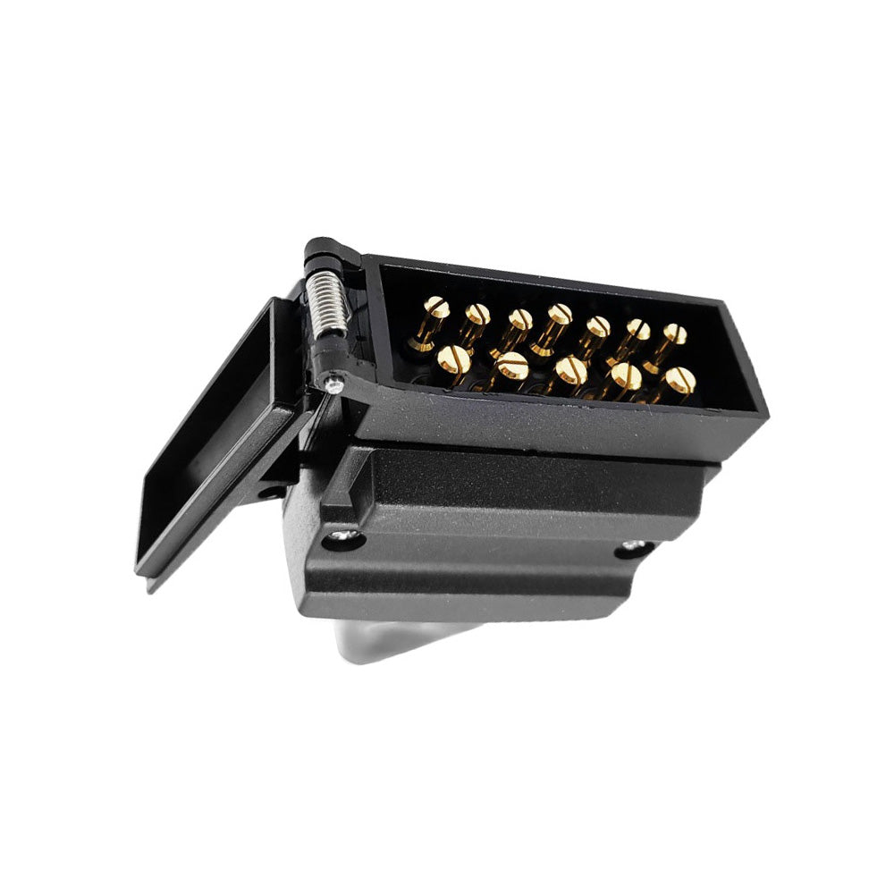 82171BL 12 Pin Flat Connector Plug Suitable For Trailer Caravan Boat Vehicle.
