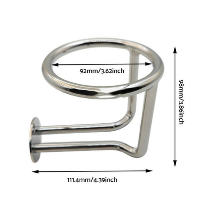 2x Marine Stainless Steel Drink Cup Holder Ring Suitable For Car Boat Yacht Truck RV.