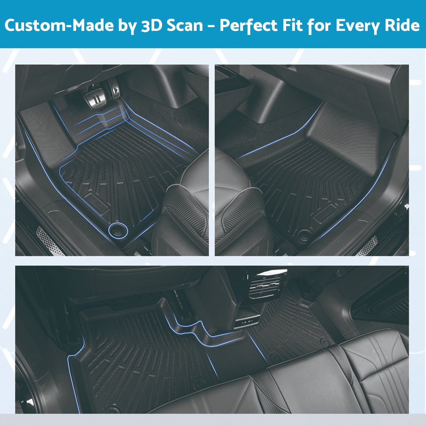 TPE 3D Moulded Floor Mats Suitable for BYD Shark 6