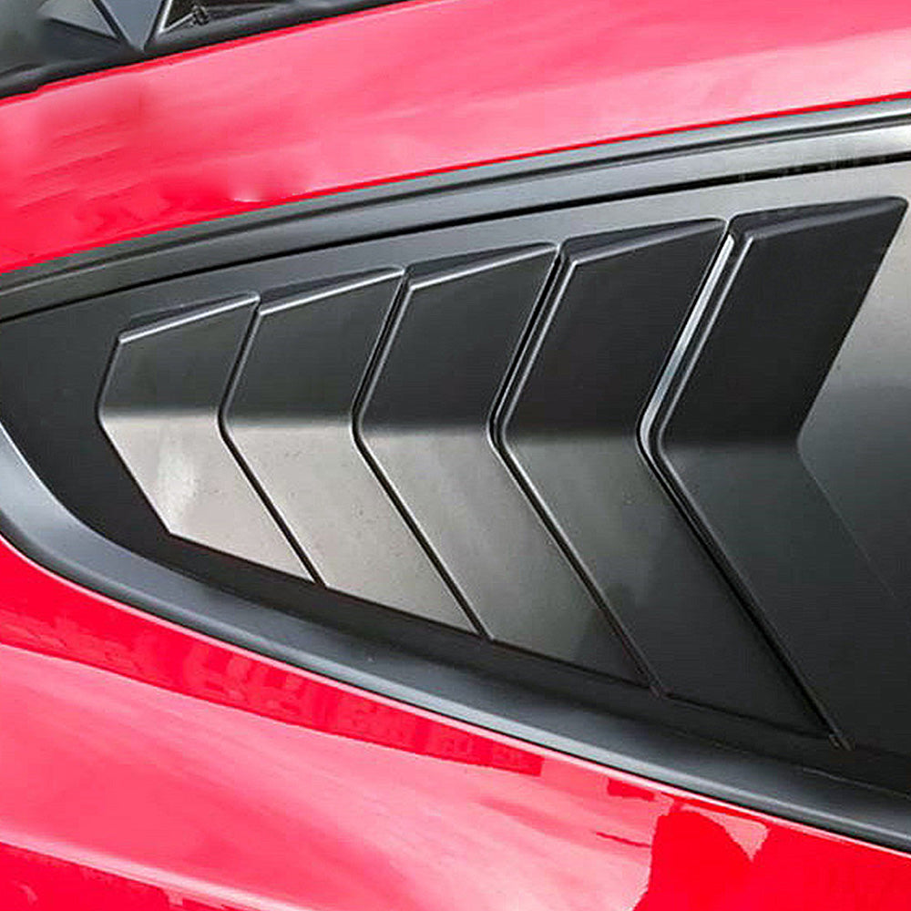 2x Side Window Louvers Sun Shade Cover Suitable For Ford Mustang 2015-2022.