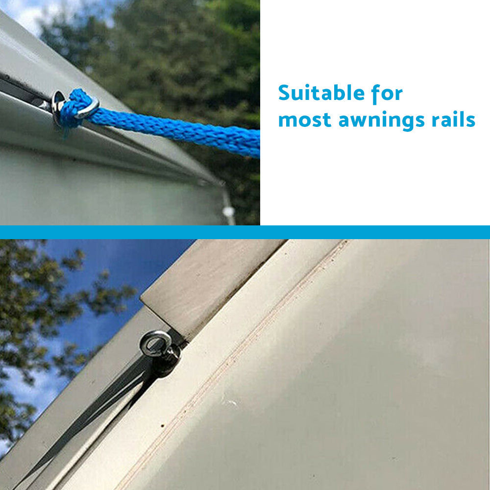 Awning Rail Stoppers Rail Track Screws 2 / 4 / 8PCS Suitable For Boat Caravan Stainless Steel.