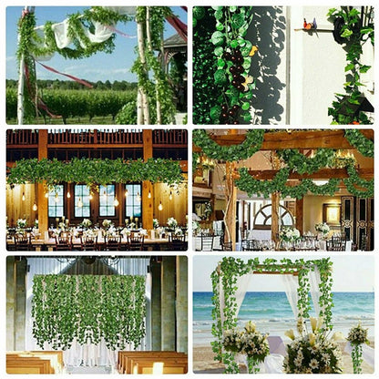 12x2M Green Plastic Artificial Ivy Suitable for Home Decoration