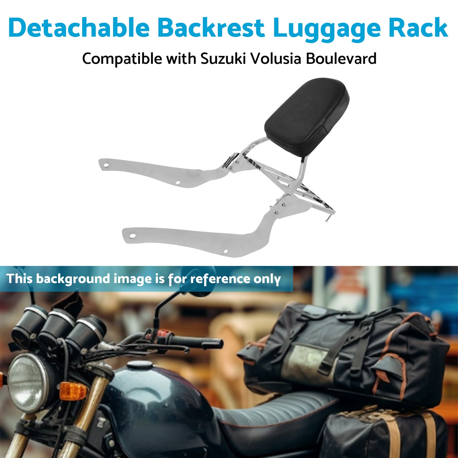 Backrest Sissy Bar W  Luggage Rack Suitable For Suzuki Boulevard C50 2005-2011.