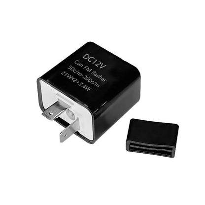 12V 2 Pin Motorcycle Blinker Adjustable LED Flasher Relay Turn Signal Indicator.
