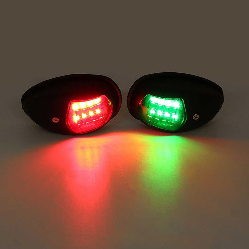 Pair Red  and  Green 8LED Navigation Lights Marine Bow Light Lamp for Boat Pontoon.
