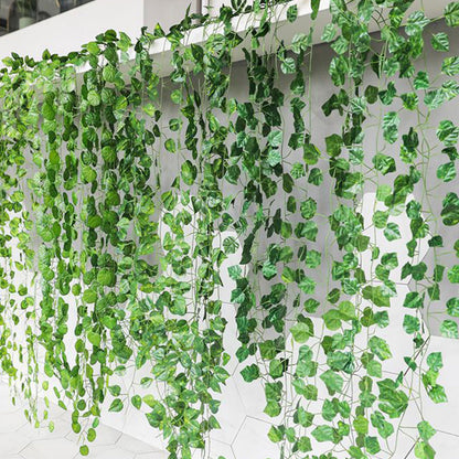 12x2M Green Plastic Artificial Ivy Suitable for Home Decoration