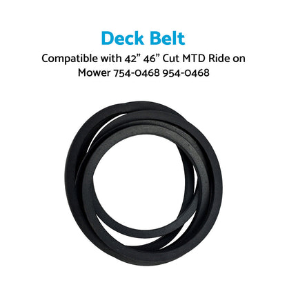 Drive Belt Suitable For Selected 42 inch  46 inch  Cut MTD Ride on Mower 754-0468 954-0468.