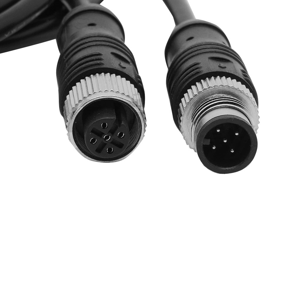 5-Core Black 2m NMEA2000 Cable with Female Straight Head to Male Straight Head NMEA2000 Drop Cable.