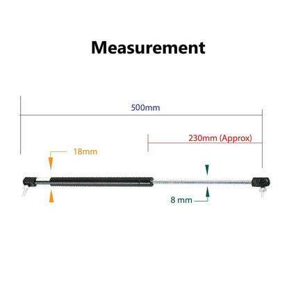 Gas Strut 500mm-350N x2  8mm Shaft  Caravans, Trailers, Canopy, Toolboxes struts.