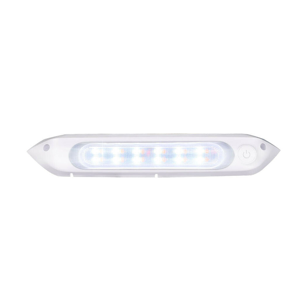 287MM DUAL LED BUG LIGHT 12/24V AWNING LIGHT AMBER/WHITE LIGHTS W/ SWITCH.