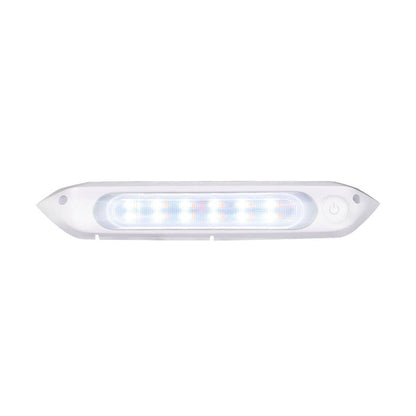 287MM DUAL LED BUG LIGHT 12/24V AWNING LIGHT AMBER/WHITE LIGHTS W/ SWITCH.