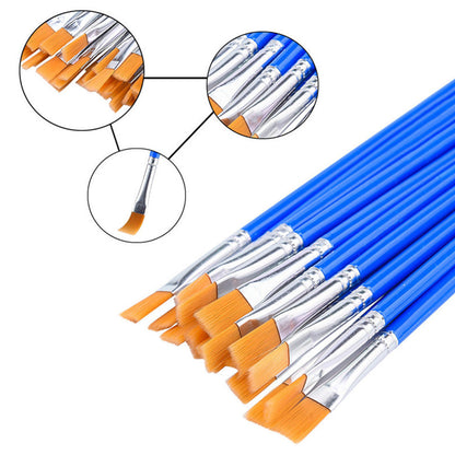 Flat Paint Brushes Set 50-200x Suitable for Detail Painting Craft Art