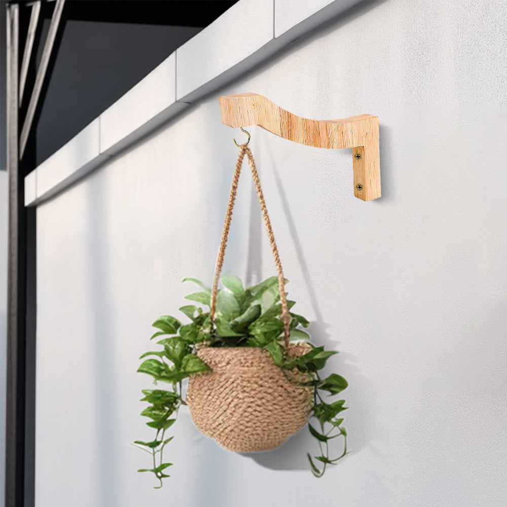 Plant Hanger Hanging Plant Hook Wooden Hanging Basket Wall Plant Hook Flower Pot.