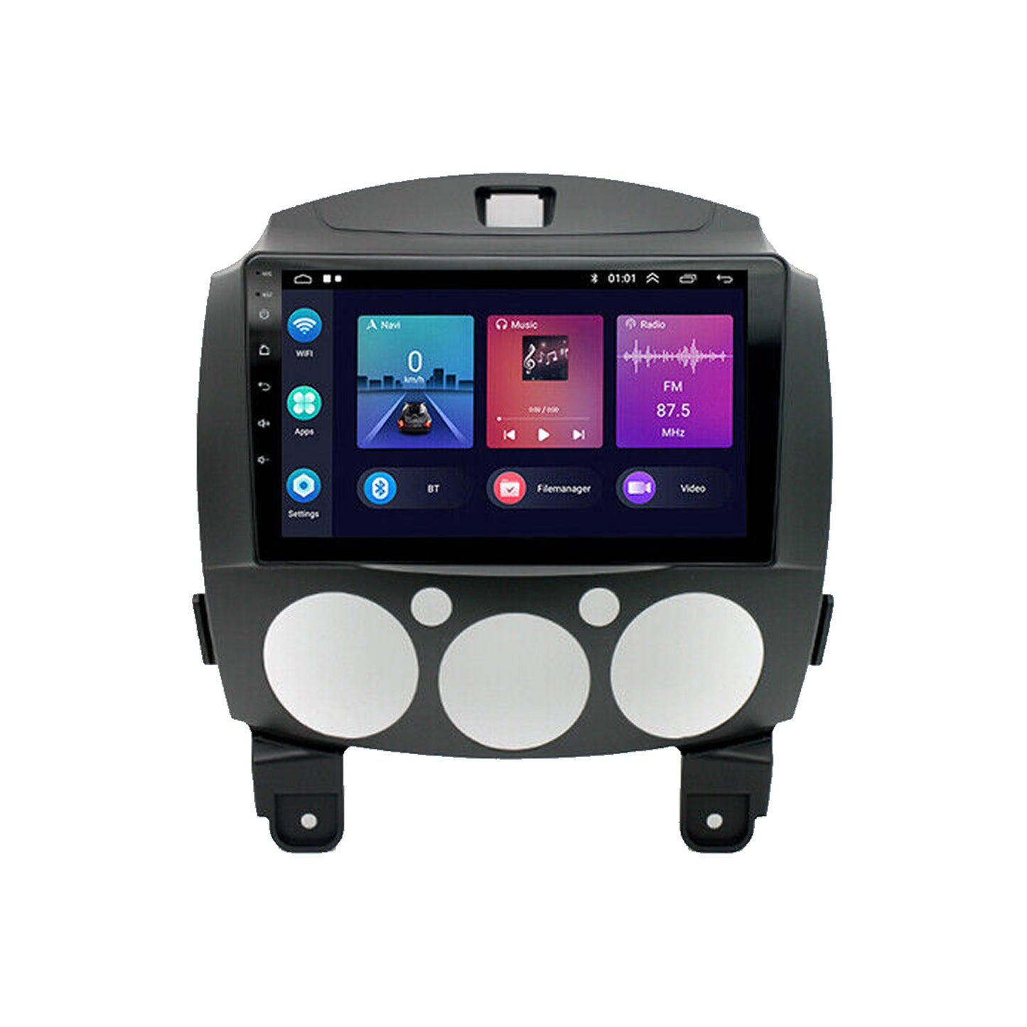 Android 13 Head Unit 9'' Apple CarPlay Bluetooth Suitable for Mazda 2