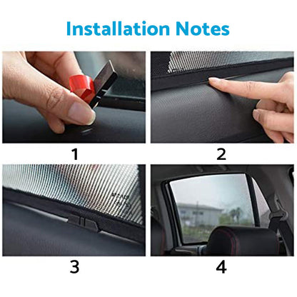 6x Foldable Window Mesh Sun Shades Suitable for Toyota Prado 120