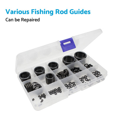 Ceramic Fishing Rod Guide Rings Repair Kit 160PCS 3.7mm-30mm Wear-Resistant